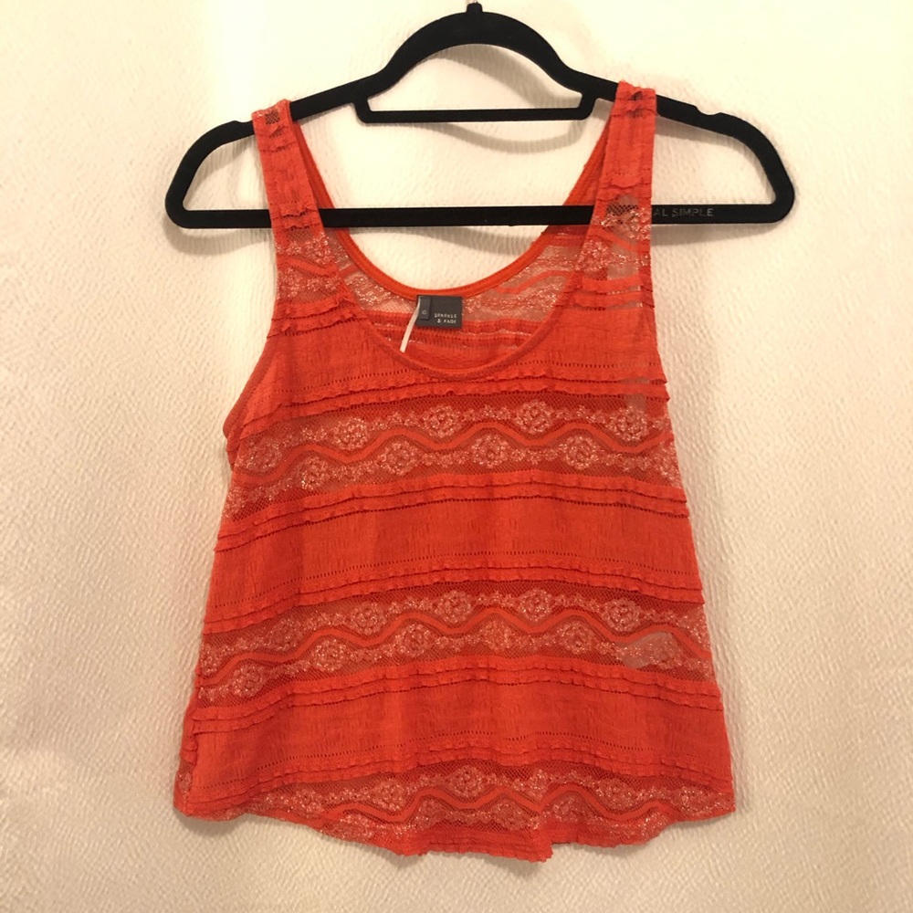 UO Sheer, Metallic, Red Tank